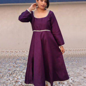 Purple Anarkali Full length Kurti